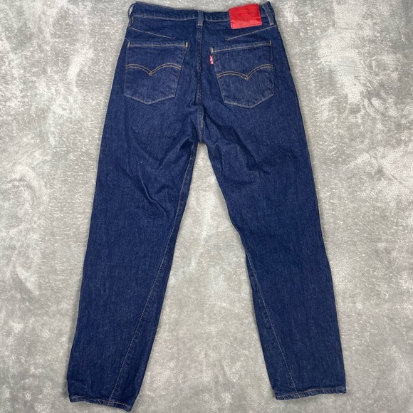 Levi’s Jeans Womens 26 Engineered Baggy Tapered Cropped Dark Wash Denim Casual - Picture 4 of 10